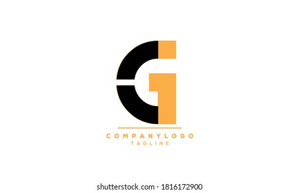 Letras alfabéticas Iniciales Logotipo Monograma CG, GC, C y G