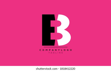 Letras alfabéticas Iniciales Logotipo Monograma EB, BE, E Y B