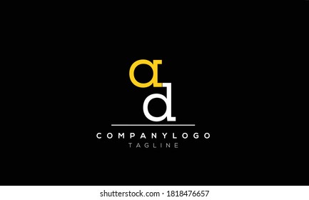 Alphabet letters Initials Monogram logo ad ,da,d AND a