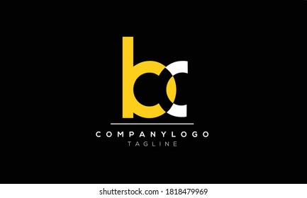 Letras alfabéticas Iniciales Logotipo Monograma cb, bc, b y c