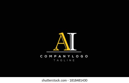 Alphabet letters Initial Monogram Logo ai,ia,i AND a