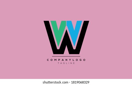 Alphabet letters Initials Monogram logo WVV,WV,V and W
