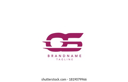Alphabet letters Initials Monogram logo OS, OS LETTER, OS INITIAL, O and S