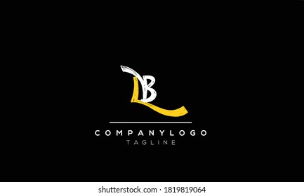 Alphabet letters Initials Monogram logo  LB,BL,L and B
