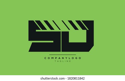 Alphabet letters Initials Monogram logo SD,DS,S and D