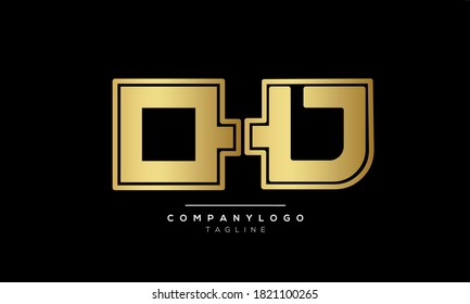 Alphabet letters Initials Monogram logo QD,DQ