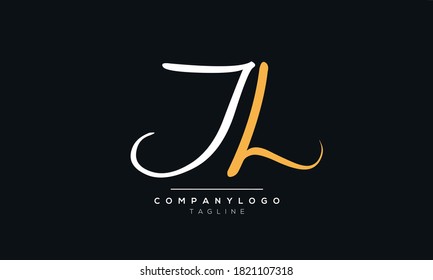 Letras alfabéticas Iniciales Monograma Símbolo JL,LJ