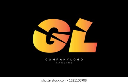 Alphabet letters Initials Monogram logo GL,LG,G and L