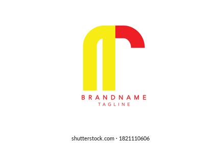 Alphabet letters Initials Monogram logo NR, NR LETTER, NR INITIAL,N and R