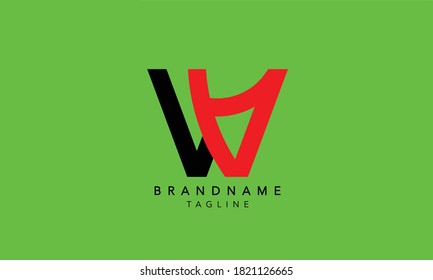 Alphabet letters Initials Monogram logo WA, AW LETTER, WA INITIAL, W and A