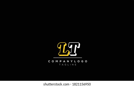 Letras alfabéticas Iniciales Logotipo Monograma LT, TL, T y L