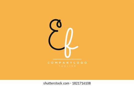 Alphabet letters Initials Monogram logo EF,FE,E and F