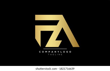 Alphabet letters Initials Monogram logo FA,AF,F and A4