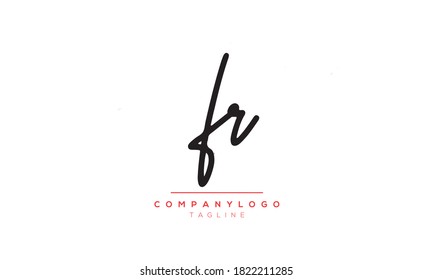 Alphabet letters Initials Monogram logo FR,RF