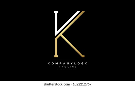 Alphabet letters Initials Monogram logo VK,KV,V and K