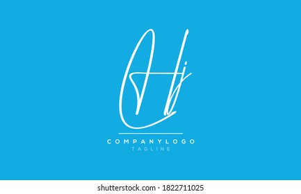 Alphabet letters Initials Monogram logo HJ,JH,H and j