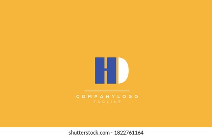 Alphabet letters Initials Monogram logo  HD,DH, H AND  D