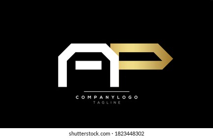 Alphabet letters Initial Monogram Logo AP, PA, A und P