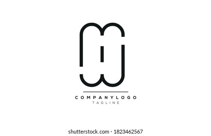 Alphabet letters Initial Monogram Logo MW, WM, M und W