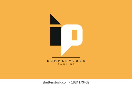 Alphabet letters Initials Monogram logo IP,PI,I and P