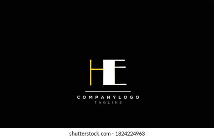Alphabet letters Initials Monogram logo  HE,EH,H AND  E
