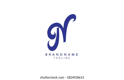 Alphabet letters Initials Monogram logo JN, JN INITIAL, NJ LOGO, J and N