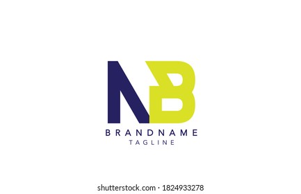 Alphabet letters Initials Monogram logo NB, NB INITIAL, BN  LOGO,B and N