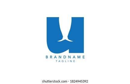 Alphabet letters Initials Monogram logo U, U INITIAL, 