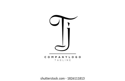 Alphabet letters Initials Monogram logo TJ,JT,J and T