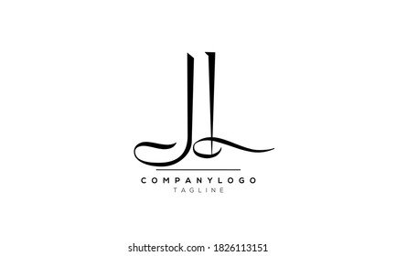 Letras alfabéticas Iniciales Monograma JL, LJ, J y L