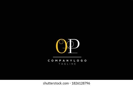 Alphabet letters Initials Monogram logo  op, po,o AND  p