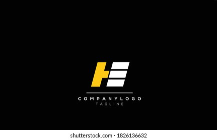 Alphabet letters Initials Monogram logo  EH, HE,E AND  H