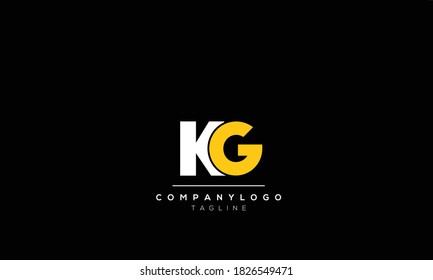 Alphabet letters Initials Monogram logo KG, K and G
