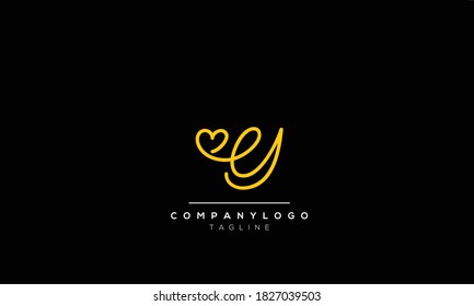 Letras alfabéticas Logo del primer monograma   Mi corazón.