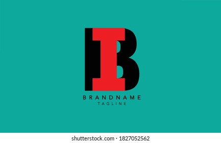 Letras alfabéticas Iniciales logotipo de monograma BI, BI INITIAL, BI letter, B e I