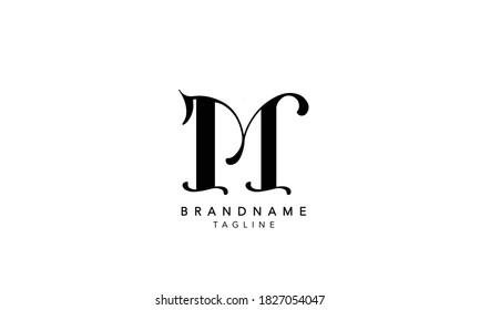 Alphabet letters Initial Monogram logo M, M INITIAL, M letter