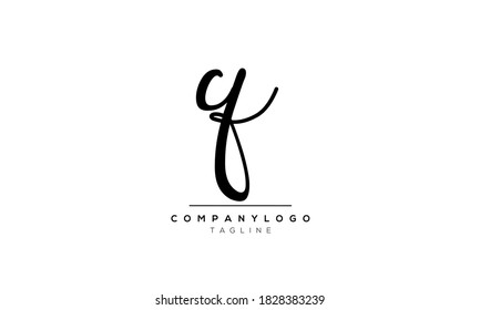 Letras alfabéticas Iniciales Monograma CF, FC, C y F