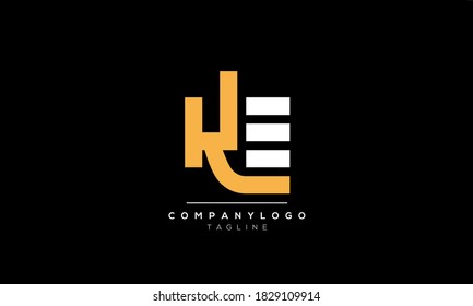Alphabet letters Initial Monogram Logo KE, EK, K und E