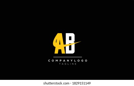 Alphabet letters Initials Monogram logo   a  , b,a and  b