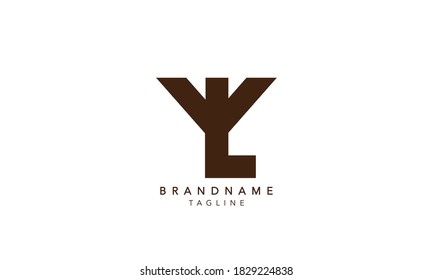 Alphabet letters Initials Monogram logo YL,LY INITIAL, YL letter, Y and L