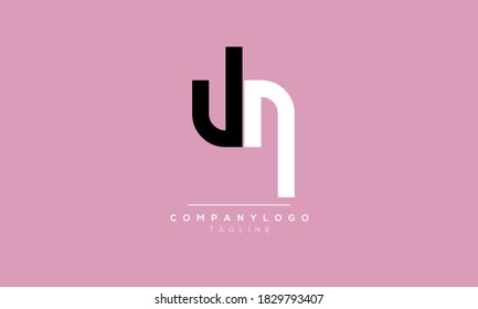 Alphabet letters Initials Monogram logo UN,NU,U and N