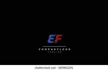 Alphabet Buchstaben Initial Monogram Logo   Ef, f und e