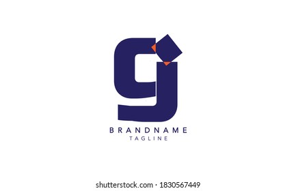 Alphabet letters Initials Monogram logo CJ, JC INITIAL, CJ letter, J and C