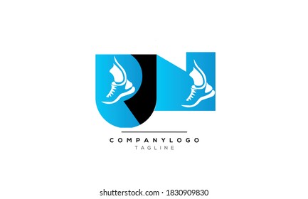 Alphabet letters Initials Monogram logo RUN