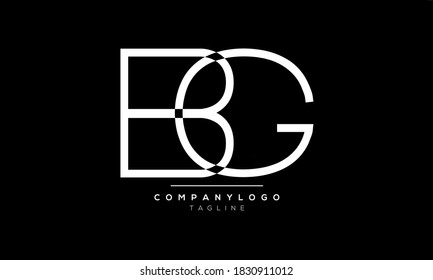 Alphabet letters Initials Monogram logo BG and GB