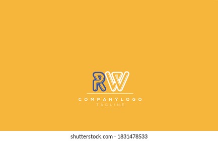 Alphabet letters Initials Monogram Logo rw,wr, w AND r