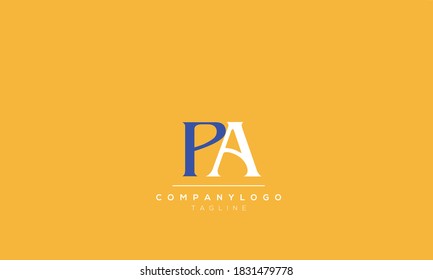Alphabet letters Initials Monogram logo  pa,ap, p AND  a