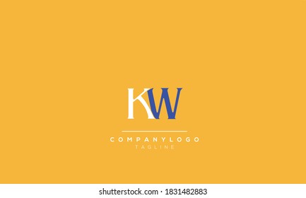 Alphabet letters Initials Monogram logo  kw,wk, k AND  w