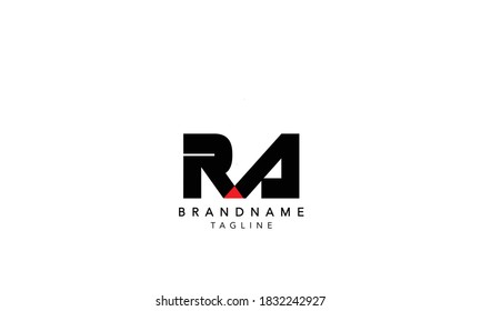 Alphabet letters Initials Monogram logo RA,AR INITIAL, RA letter , R and A
