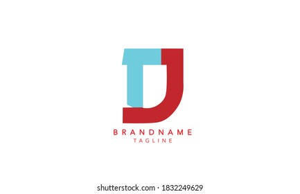 Alphabet letters Initials Monogram logo TD,DT INITIAL, TD letter , T and D